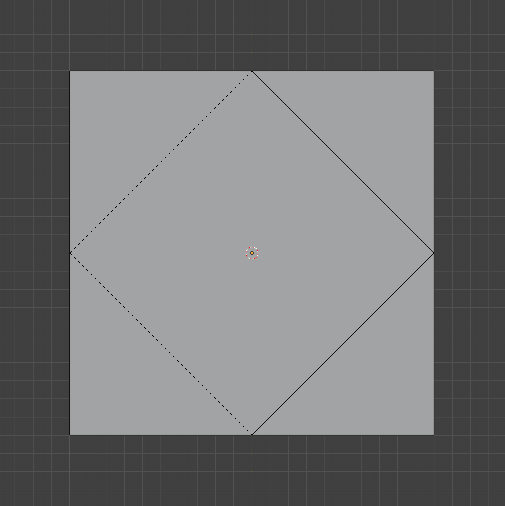 Unwrapped octahedron, head on.